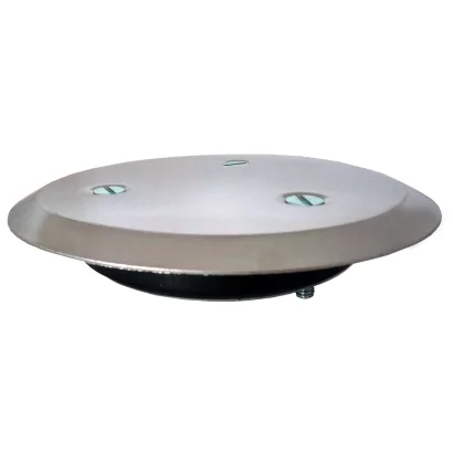 Tappo di espansione cieco a 3 viti completo di piastra in acciaio inox diametro 127