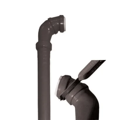 Tubo di cacciata 45°- 90° a taglio telescopico ad incasso per collegamento cassette WC alte